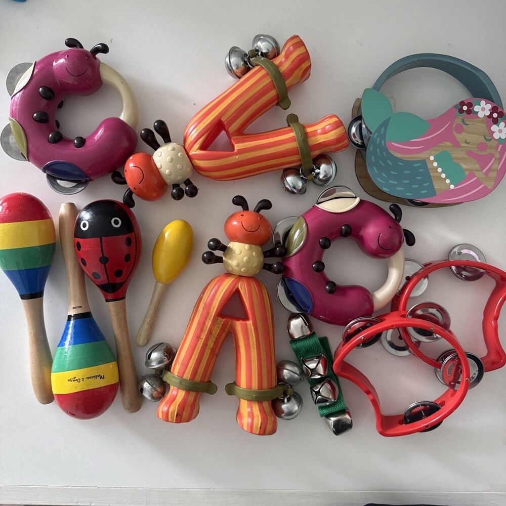 Kids Musical Instruments Lot Of 12 Percussion Preschool Montessori